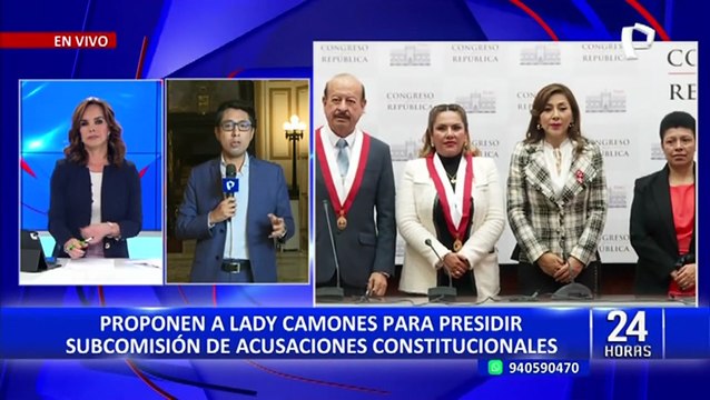 Eligen a Lady Camones como presidenta de la Subcomisión de Acusaciones Constitucionales