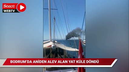 Aniden alev alan motor yat küle döndü