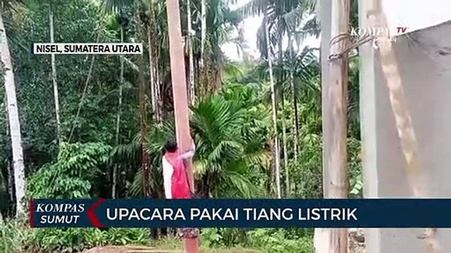 Tiang Listrik Dipakai Jadi Tiang Bendera
