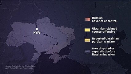 Animated map : Timeline of military evolution over fifteen days near Izyum