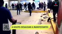 Pobladores de San Agustín de las Juntas desalojan a golpes a manifestantes