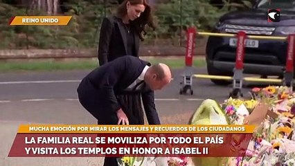 La familia real se moviliza por todo el país y visita los templos en honor a Isabel II