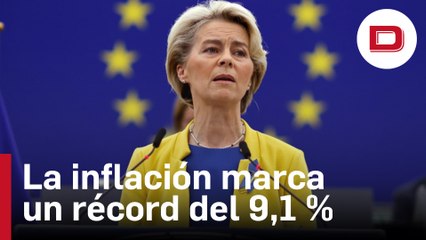 La inflación de la zona euro marca un récord del 9,1 %, menor que el 10,5 % de España