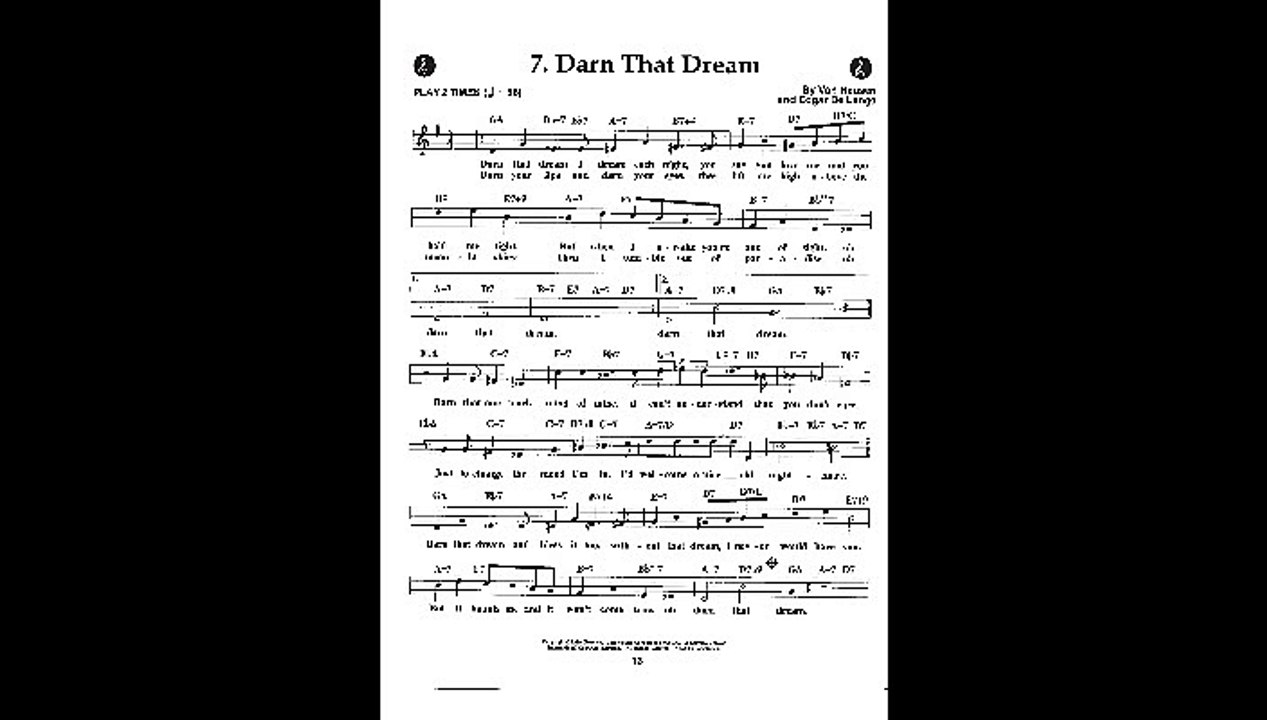 Darn that Dream - Jazz Play Along sheet music (Aebersold Vol. 89)