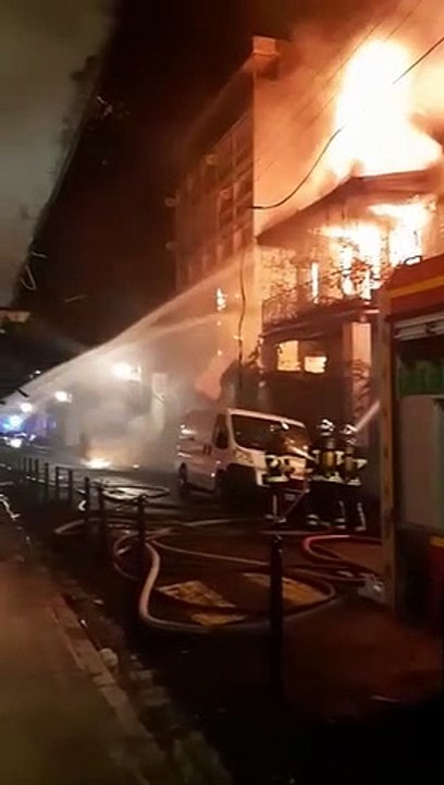 Incendie rue Peynier, à Pointe-à-Pitre