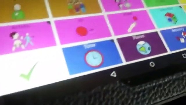 Adult with autism having a discussion using coughdrop AAC