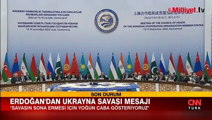 Cumhurbaşkanı Erdoğan'dan Özbekistan'da 'Her alanda iş birliğine hazırız' vurgusu