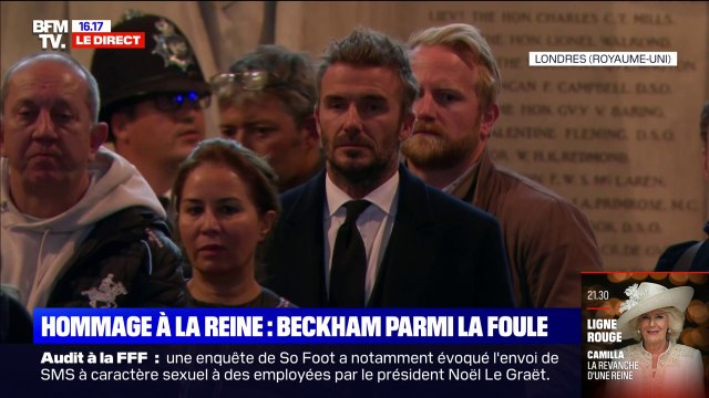 Royaume-Uni: David Beckham est entré à Westminster Hall pour se recueillir devant le cercueil de la reine