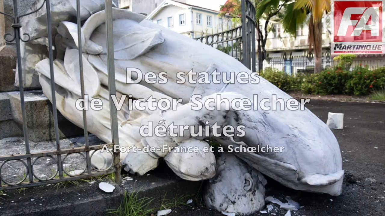 22 Mai 2020 : statues de V. Schœlcher détruites