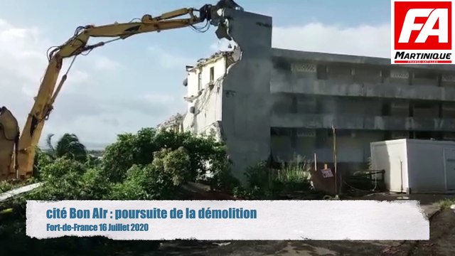 Cité Bon Air - Poursuite de la démolition