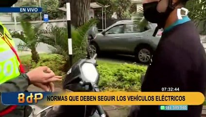 Av. Arequipa: PNP supervisa acatamiento de normas en vehículos eléctricos