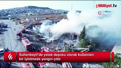 Sultanbeyli’de depo yangını