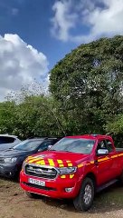 Recherche de la personne disparue en rivière à l'aide de l'hélicoptère