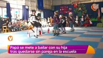 Padre baila con su hija en la escuela tras quedarse sin pareja