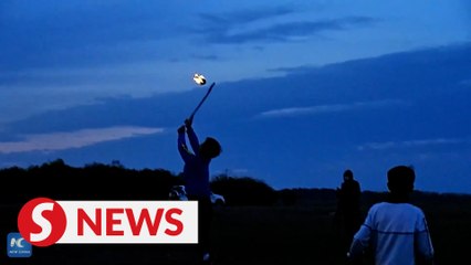 Fire hockey in Inner Mongolia