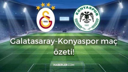 Download Video: Galatasaray-Konyaspor maçı kaç kaç? Galatasaray-Konyaspor maçı hangi kanalda, saat kaçta? Galatasaray-Konyaspor maç özeti!