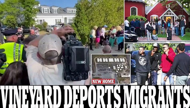 Martha's Vineyard ferries 50 illegal migrants to Cape Cod military base, as National Guard are called in over 'humanitarian emergency' after Gov. DeSantis' sent them to billionaire haven