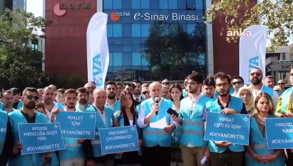 DEVA Partisi ÖSYM binası önünde 'KPSS nöbeti' tutmaya başladı