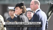 Kate Middleton and Prince William Meet with Commonwealth Troops Deployed to U.K. for Queen's Funeral