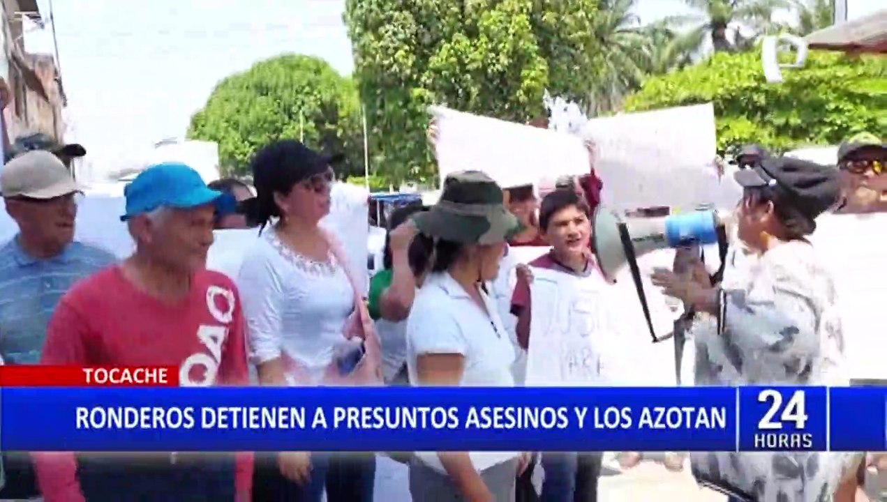 Ronderos retienen a tres sujetos acusados de asesinato y los azotan