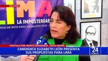 Candidata Elizabeth León presentó sus propuestas para la alcaldía de Lima