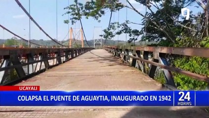 Ucayali: Colapsa puente de Aguaytia que habría sido construido en 1942