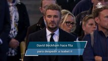 Reina Isabel II. David Beckham se forma en la fila para despedir a la monarca
