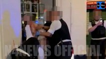 Terrifying Moment Man Fights Cops after Stabbing 2 Officers – Before Have-a-go Hero Throws Bike at Him to Stop Rampage
