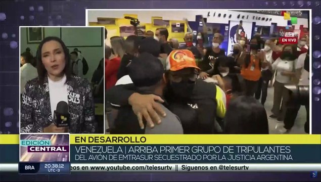 Venezuela: Arribó primer grupo de tripulantes de avión de EMTRASUR secuestrado en Argentina