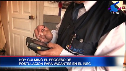 Ecuador: Culmina el proceso de postulación para vacantes en el INEC
