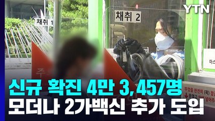 신규 확진 4만 3,457명, 8천여 명 ↓...모더나 2가 백신 추가 도입 / YTN