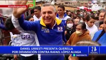 Daniel Urresti acude a juzgado para querellar a Rafael López Aliaga por llamarlo “asesino”