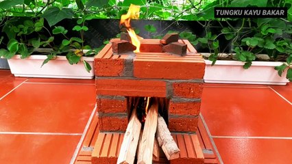 Tungku kayu bakar 084 || Making a wood stove easily and simply