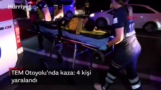 TEM Otoyolu'nda kontrolden çıkan otomobil iki araca çarptı