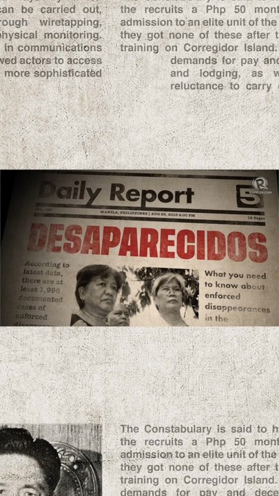 What does 'desaparecidos' mean?