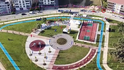 Göçmen konutları yeşile kavuştu