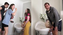 Family members surprised by unexpected presence of newborn baby *HEARTWARMING*