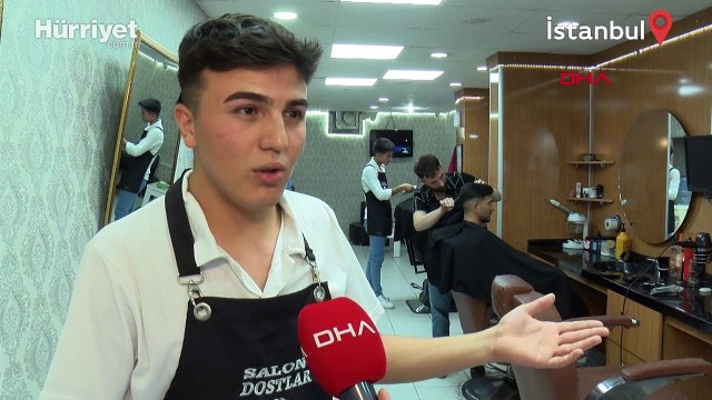 Berber dükkanında saç kurutma makinesi alev aldı