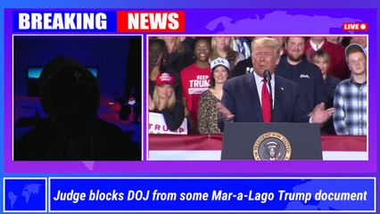 Judge blocks DOJ from some Mar-a-Lago Donald Trump documents
