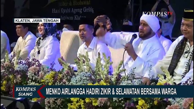 Airlangga Hartarto Hadiri Tradisi Sebar Apem di Klaten di Dampingi Ganjar Pranowo