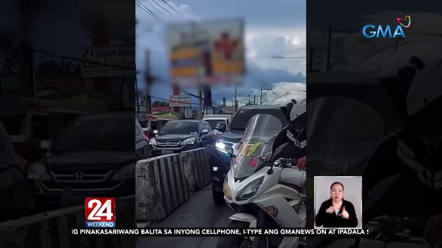 2 driver na nag-counterflow at nagdulot ng matinding trapiko, pinagmulta at binawian ng lisensiya ng LTO | 24 Oras Weekend
