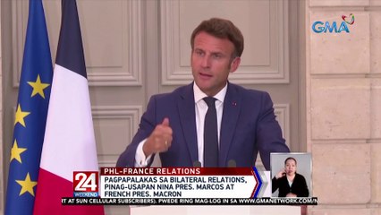 Pagpapalakas sa bilateral relations, pinag-usapan nina Pres. Marcos at French Pres. Macron | 24 Oras Weekend
