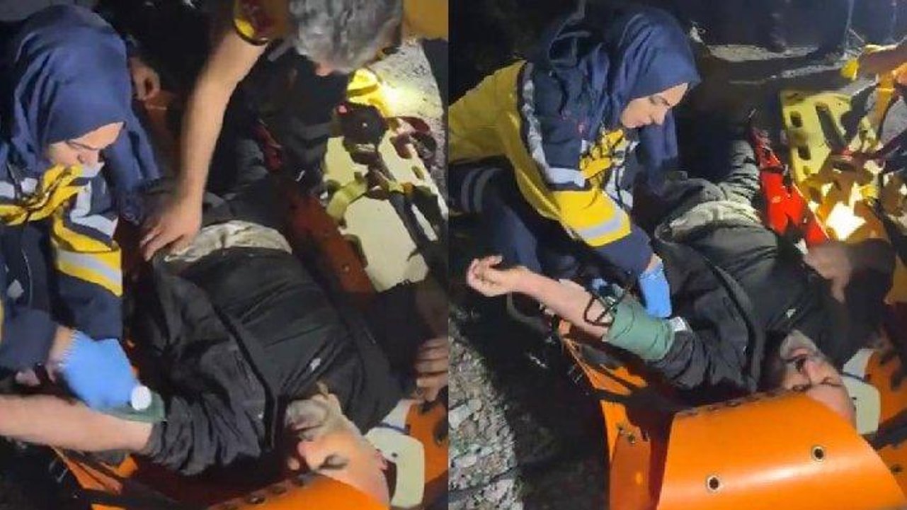 60 metrelik uçurumdan aşağı düştü