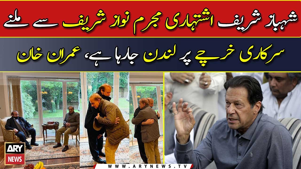 "Shehbaz Sharif is going to London at government expense to meet Nawaz Sharif," Imran Khan