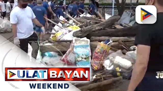 Tone-toneladang basura, nakolekta sa isinagawang coastal clean-up sa Manila Bay