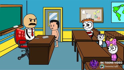 School part 2, cartoon comedy video, cartoon video
