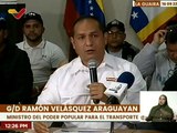 Min. Ramón Velásquez da la bienvenida a tripulantes de Emtrasur en el estado La Guaira
