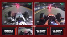 Formula One Singapore 2017 Race Start Crash Ferrari Verstappen Onboard Multi Camera