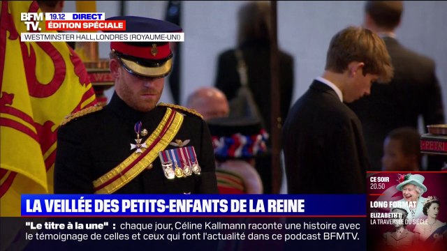 La veillée de William et Harry autour du cercueil d'Elizabeth II à Westminster Hall