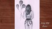 How to draw a girl back side and belon , girl drawing, step by step girl drawing